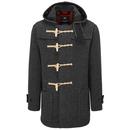 Gloverall Union Jack Mid Monty Duffle Coat in Charcoal MS5005 Made in England