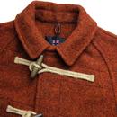 GLOVERALL 1960s Mod Whitby Deck Duffle Coat (Rust)