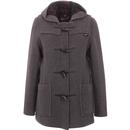 Gloverall Womens Retro Wool Fitted Duffle Coat in Grey
