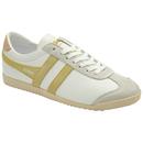 Gola Classics Bullet Pure Trainers in White, Lemon and Pearl Pink CLA366XY