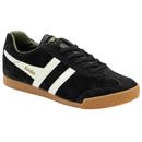 Gola Classics Harrier Suede Retro Suede Trainers in Black and Off White CMA192BW