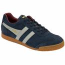 Gola Classics Harrier Suede Retro 70s Trainers in Navy, Light Grey and Deep Red