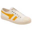 Gola Classics Women's Coaster Slip On Retro Indie Trainers in Off White/Sun CLB173AY