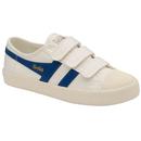 Gola Coaster Strap Trainers in Off White/Vintage Blue CLA478XE