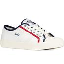 gola womens coaster smash contrast trim canvas trainers off white navy deep red