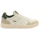 Gola Eagle Men's Retro Court Trainers in Off White and Evergreen CMB530WN