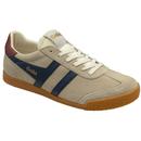 Gola Elan Men's Retro Trainers in Bone, Navy and Red Ochre Main Photo