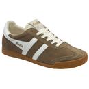 Gola Men's Elan Retro Trainers in Tobacco and White CMB538FW