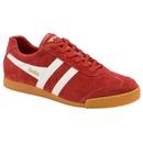 Gola Classics Harrier Suede Retro Trainers Deep Red