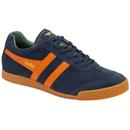 Gola Harrier Suede Trainers in Navy, Moody Orange and Sage CMA192EU
