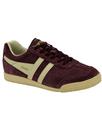 GOLA Harrier Womens Retro 70s Suede Trainers WINE