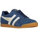 gola mens harrier suede trainers ink blue off white