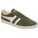 Gola Men's Medallist Trainers in Khaki and Orange CMB740NA