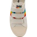 GOLA Coaster Rainbow Velcro Trainers (White/Multi)