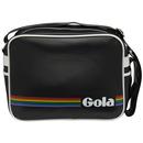 Gola Classics Redford Disrupt Retro Rainbow Stripe Messenger Bag in Black