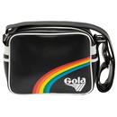 Gola Redford Prism Retro 70s Northern Soul Rainbow Shoulder Bag in Black