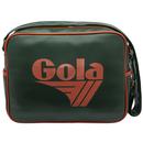 Redford Gola Classics Retro 70s Shoulder Bag in Bottle Green and Deep Orange Main Photo
