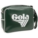 Gola Redford Retro 70s Sports Shoulder Bag in Bottle Green CUB901NF