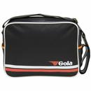 Gola Redford Retro 90s Stripe Messenger Shoulder Bag in Black/White/Moody Orange