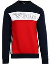 Ryan GOLA CLASSICS Retro 80's Panel Sweater - Navy