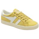 Gola Women's Tennis Mark Cox in Pollen Yellow and White CLA280YW