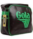 GOLA Redford Retro 70s Sports Shoulder Bag BLK/GRN