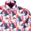 Guide London Retro 60s Psychedelic Print L/S Shirt
