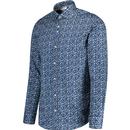 Guide London Shades Of Blue Abstract Print Shirt