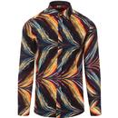 Psychedelic Flames GUIDE LONDON 60s Mod Shirt