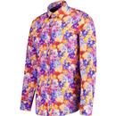 Guide London Retro Bold Floral Long Sleeve Shirt 