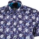 Guide London Retro Floral S/S Cotton Satin Shirt N