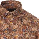 GUIDE LONDON Mod Vintage Floral Paisley Shirt
