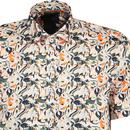 Guide London Abstract Floral Retro S/S Mod Shirt