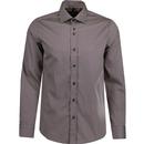 guide london mens geometric print long sleeve shirt navy