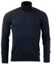 GUIDE LONDON Retro Mod Tipped Roll Neck Jumper