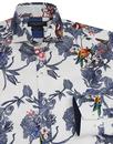 GUIDE LONDON Retro Mod Floral Bird Print Shirt 