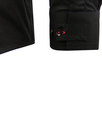 GUIDE LONDON 60s Mod Smart Grandad Shirt BLACK