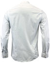 GUIDE LONDON 60s Mod Smart Grandad Shirt WHITE