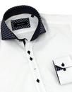 GUIDE LONDON Retro Mod Tile Print Collar Shirt (W)