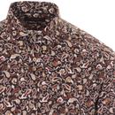 GUIDE LONDON 60s Mod Paisley Spread Collar Shirt