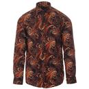 GUIDE LONDON Retro Psychedelic Spiral Print Shirt