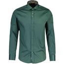 Guide London Plain Shirt in Bottle Green LS77005