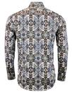 GUIDE LONDON Men's 60s Mod Ornate Paisley Shirt