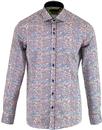 GUIDE LONDON Psychedelic 60's Paisley Stripe Shirt