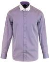 guide london contrast collar stripe shirt lilac