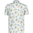 Guide London Retro 50s Palm Tree Print Polo Shirt
