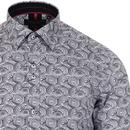 GUIDE LONDON 60s Mod Op Art Swirling Target Shirt