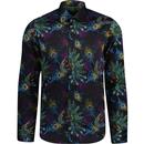 GUIDE LONDON 60s Psychedelic Peacock Print Shirt