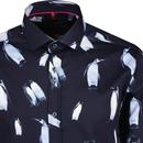 Guide London Bold Penguin Print Long Sleeve Shirt