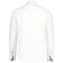 Guide London Retro Contrast Collar Tip Shirt White